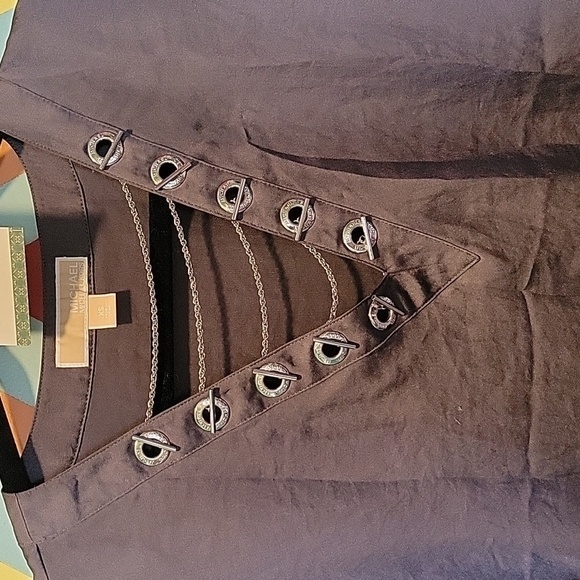 MICHAEL Michael Kors Women's Toggle Chain Gray Tunicin Top Size XS - Picture 2 of 9